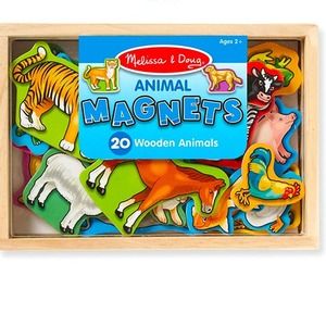 Melissa & Doug 20 Wooden Animal Magnets in a Box NWT